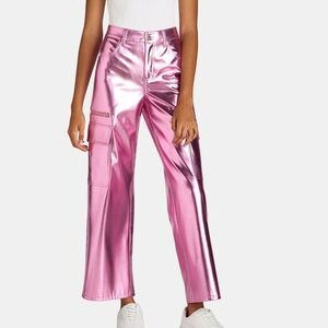 Metallic Pink Cargo Pants Juniors XXS NWT